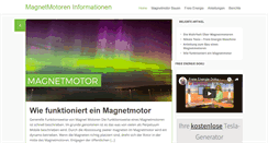 Desktop Screenshot of magnetmotoren.info